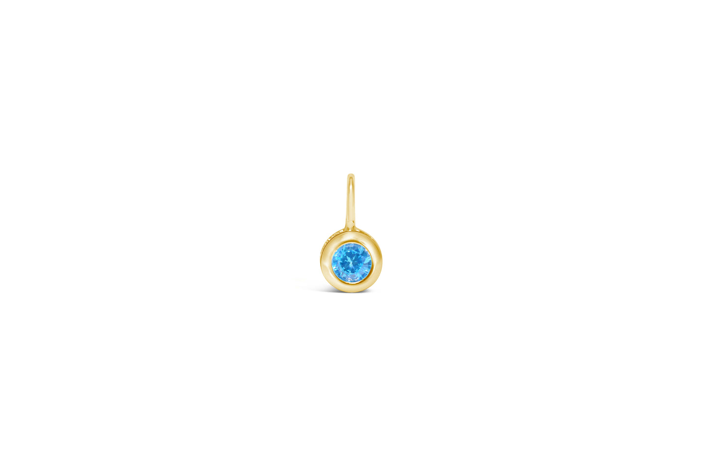 Cubic Zirconia Gold/Silver plated Bezel Pendant