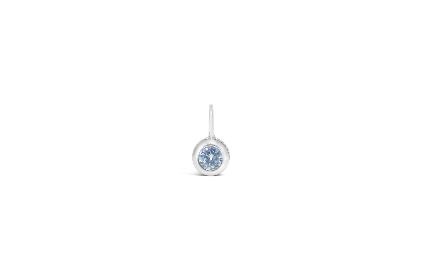 Cubic Zirconia Gold/Silver plated Bezel Pendant