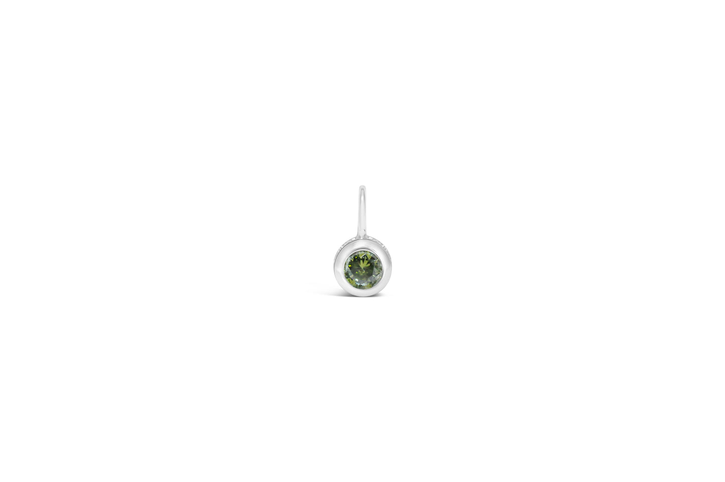Cubic Zirconia Gold/Silver plated Bezel Pendant