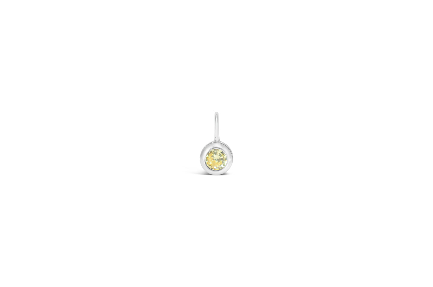 Cubic Zirconia Gold/Silver plated Bezel Pendant