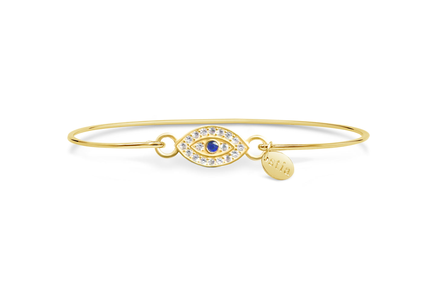 Pave Icon Bracelet - Evil Eye with Sapphire CZ