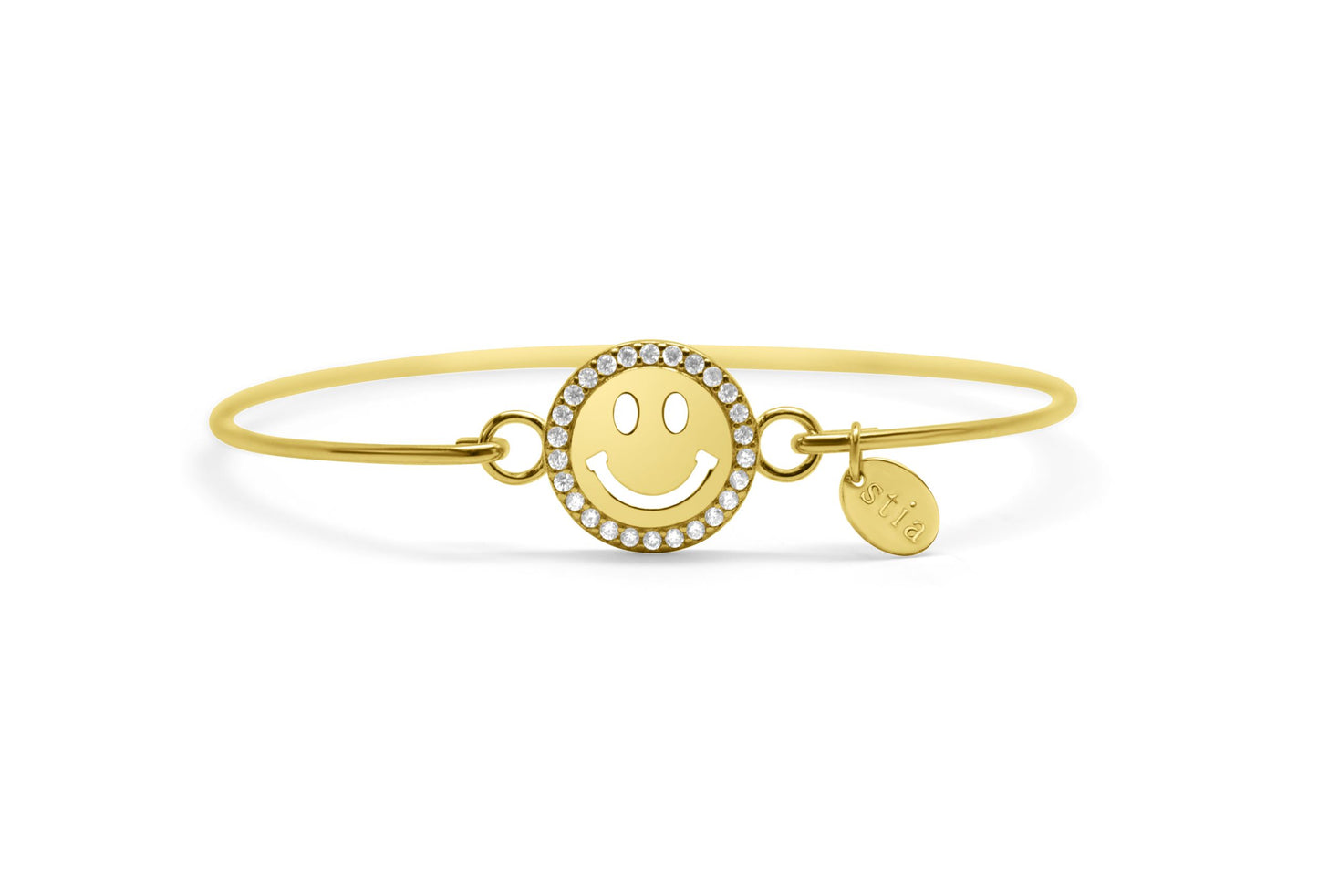 Pave Icon Bracelet - Smiley Face