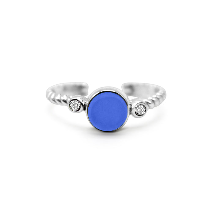 IT FITS! Stia Seaglass with CZs Rope Ring