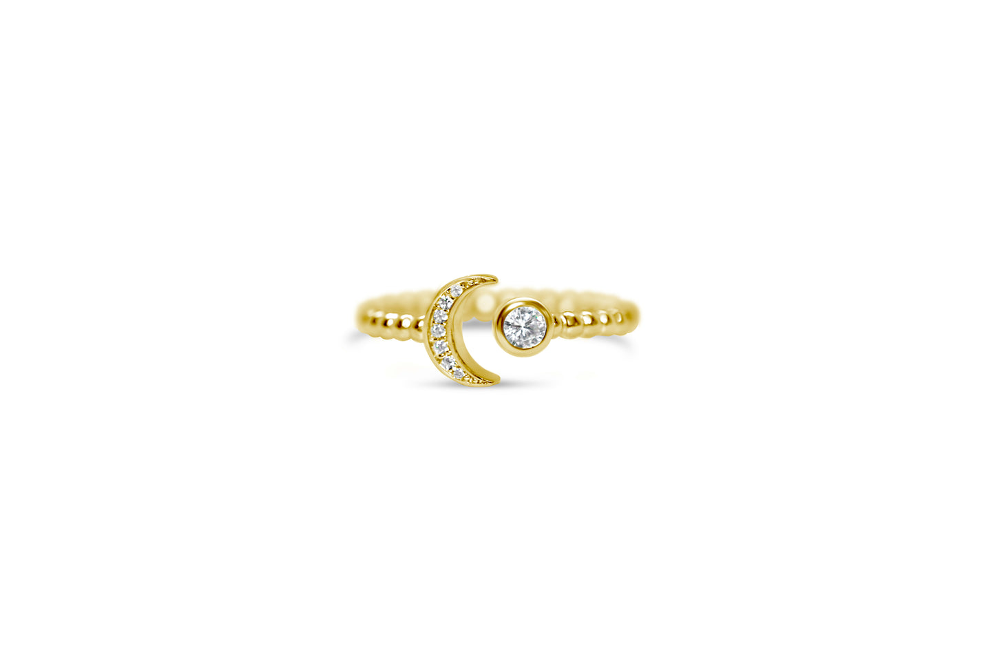 IT FITS Droplet Wire Ring - CZ Moon Cuff