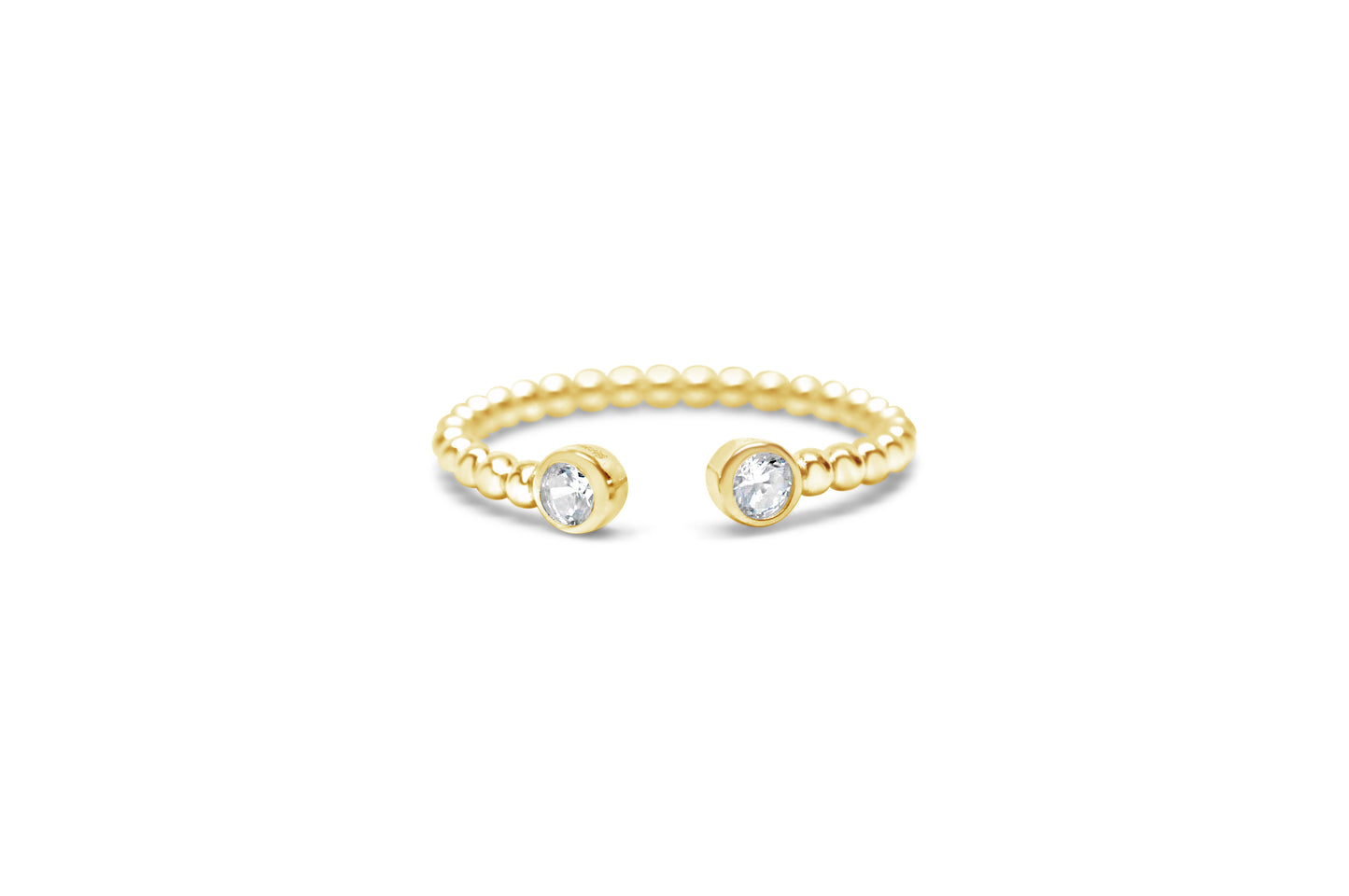 IT FITS Droplet Wire Ring - CZ Bezel Cuff