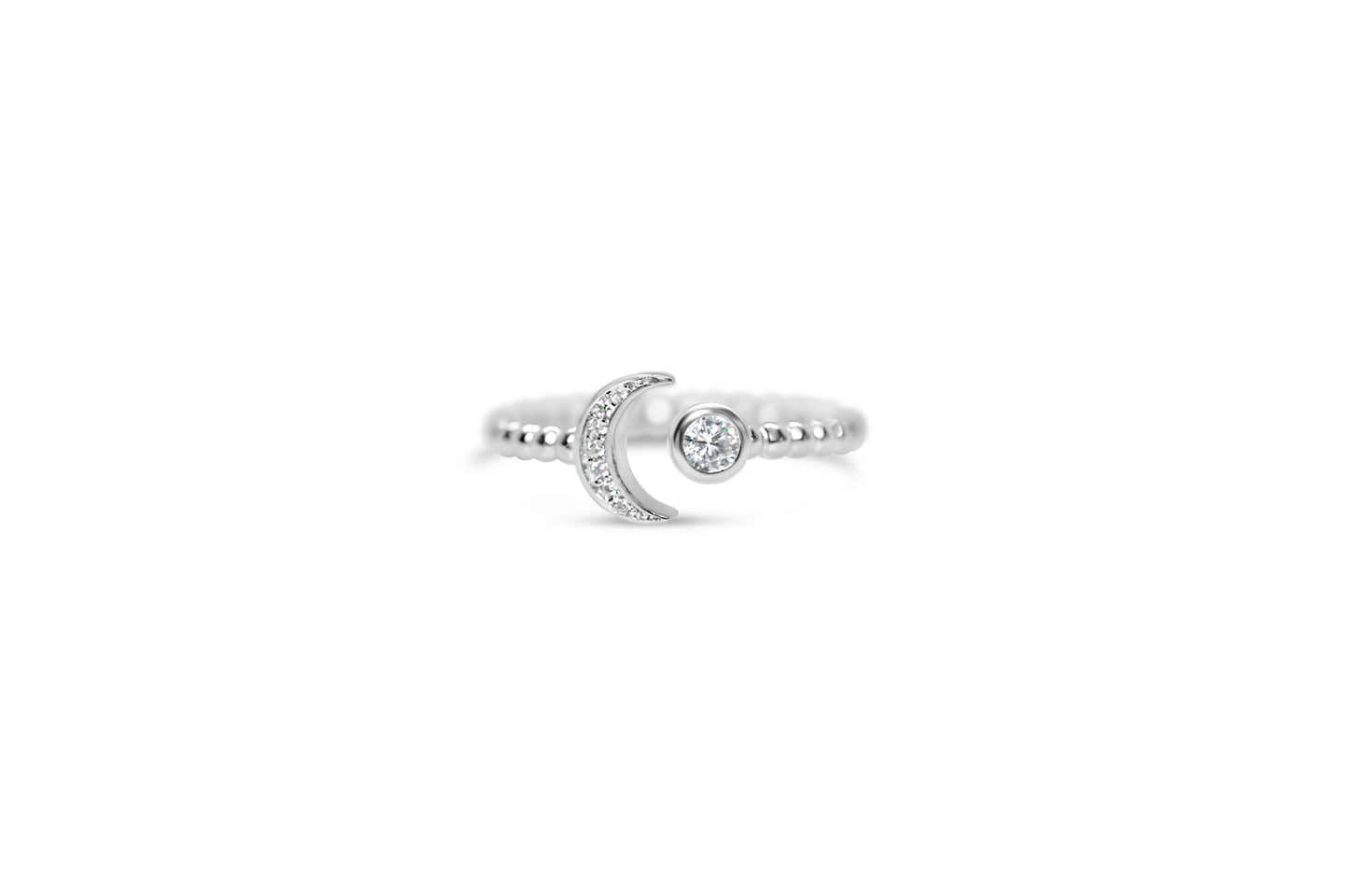 IT FITS Droplet Wire Ring - CZ Moon Cuff
