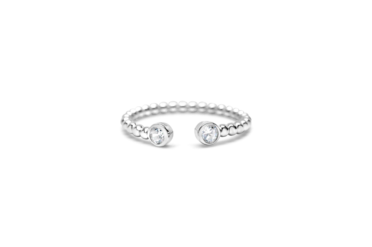 IT FITS Droplet Wire Ring - CZ Bezel Cuff