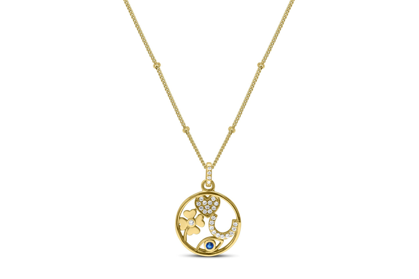 Charm & Chain Necklace - Little Bit Of Luck