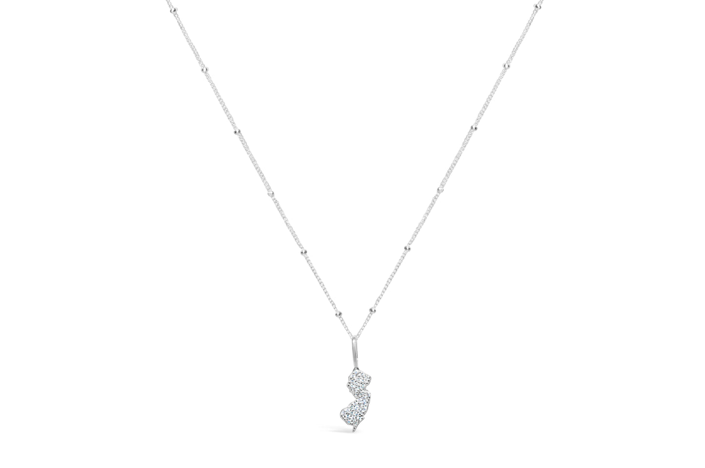 Charm & Chain State Necklace - New Jersey