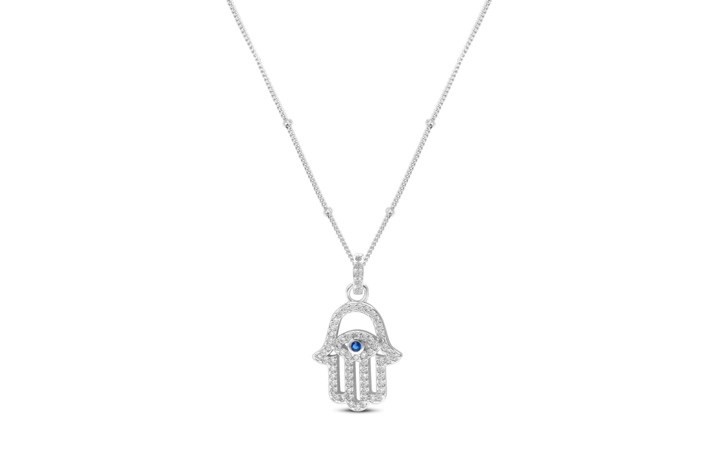 Charm & Chain Necklace - Hamsa Eye