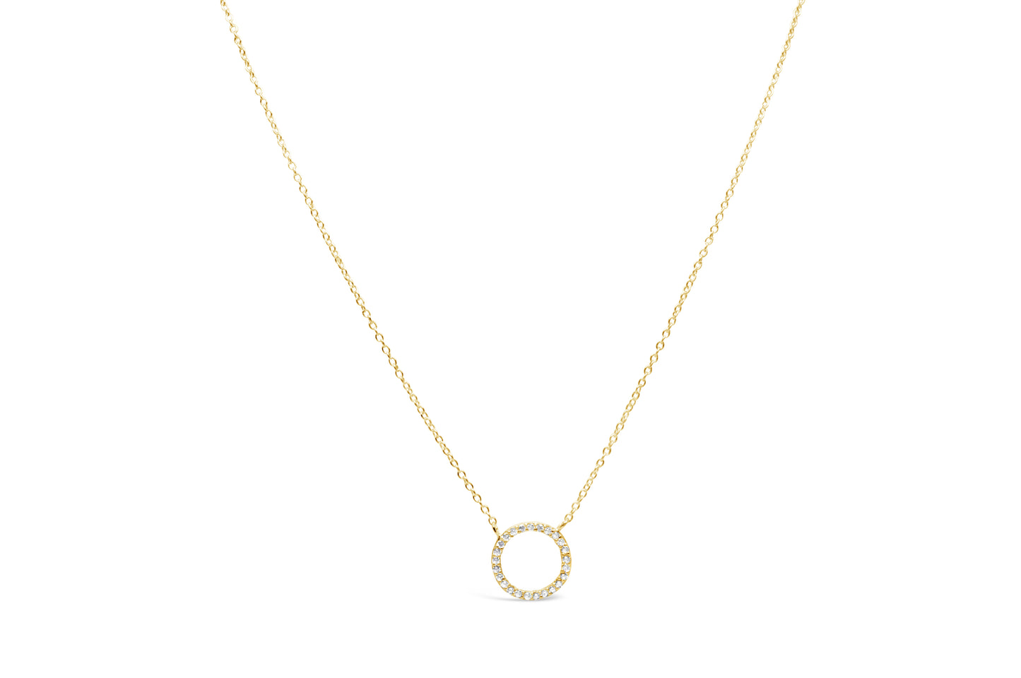Charm & (Plain) Chain - Pave Circle