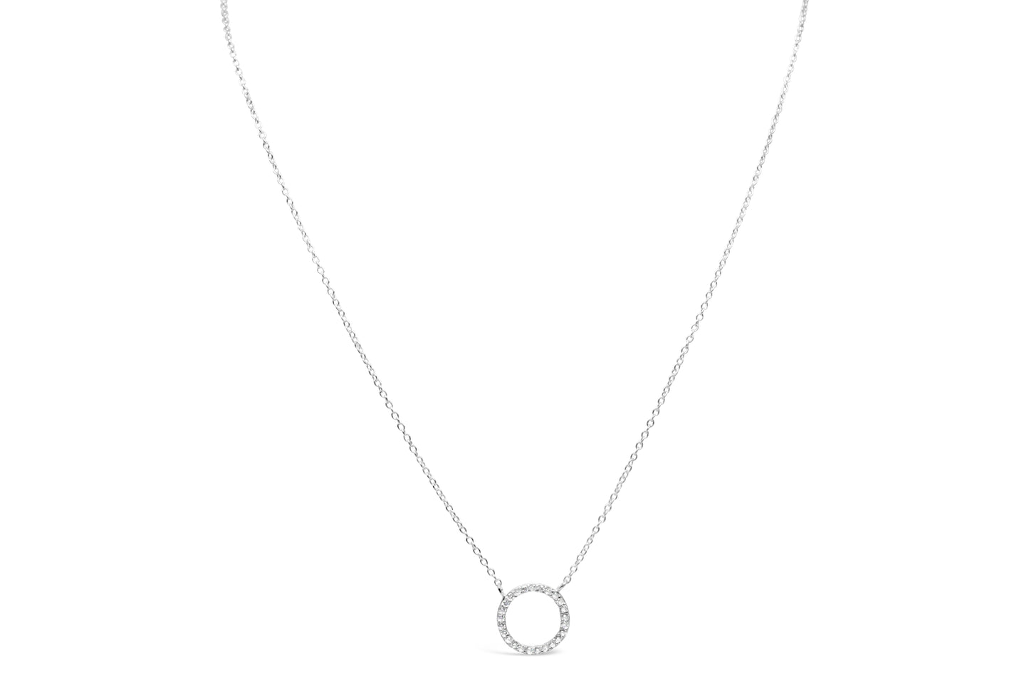 Charm & (Plain) Chain - Pave Circle