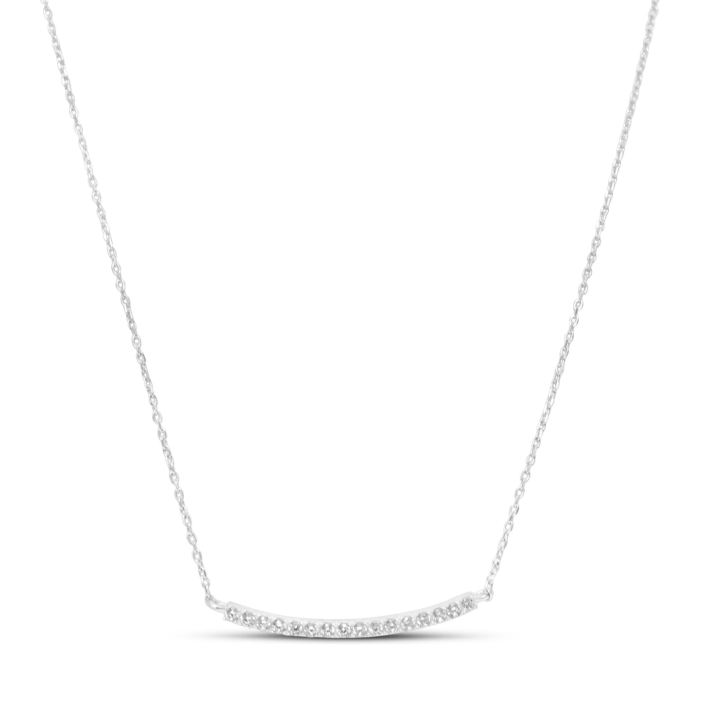 Pave "Smile Bar" Necklace