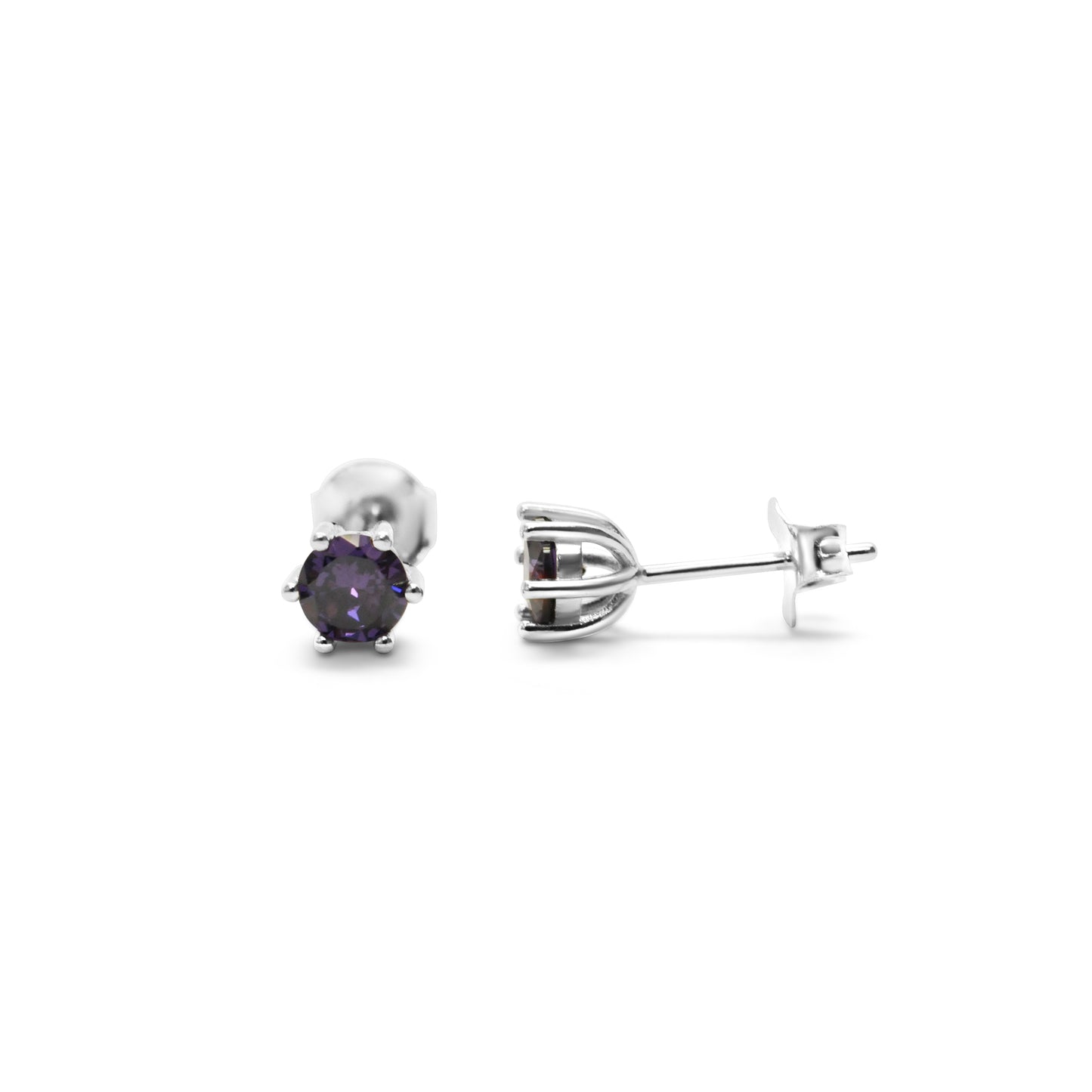 6 Prong CZ earrings