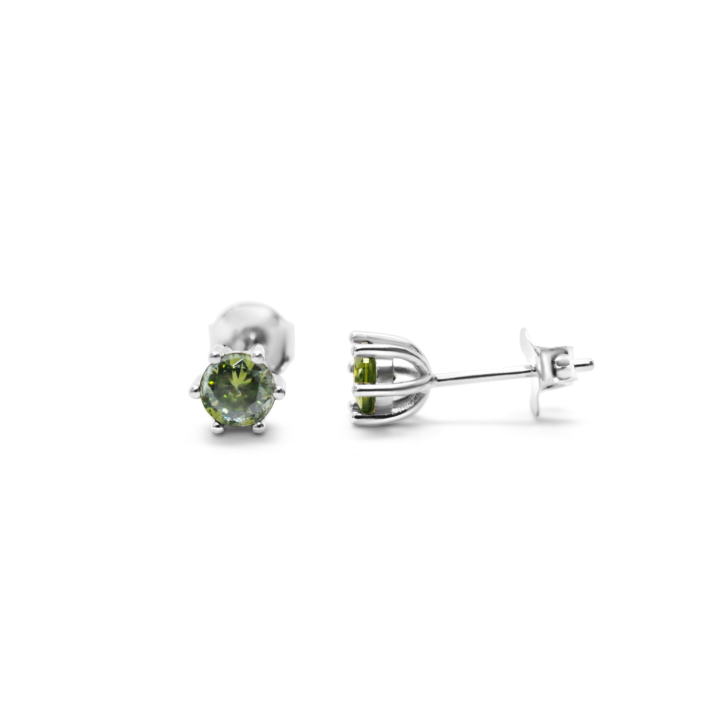 6 Prong CZ earrings