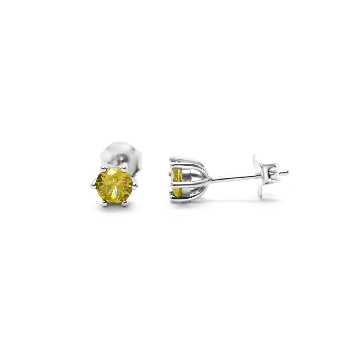 6 Prong CZ earrings