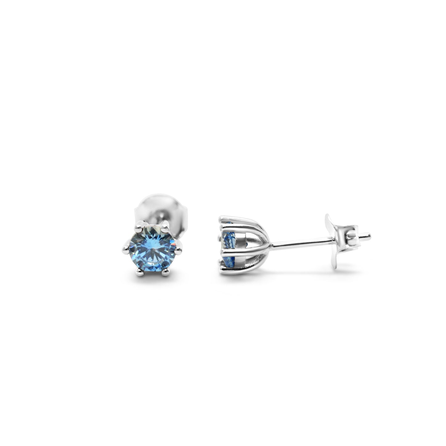 6 Prong CZ earrings