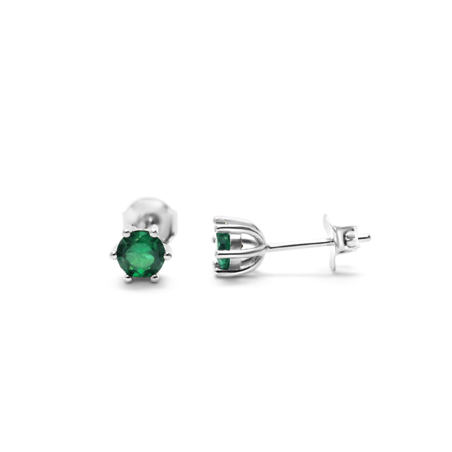 6 Prong CZ earrings