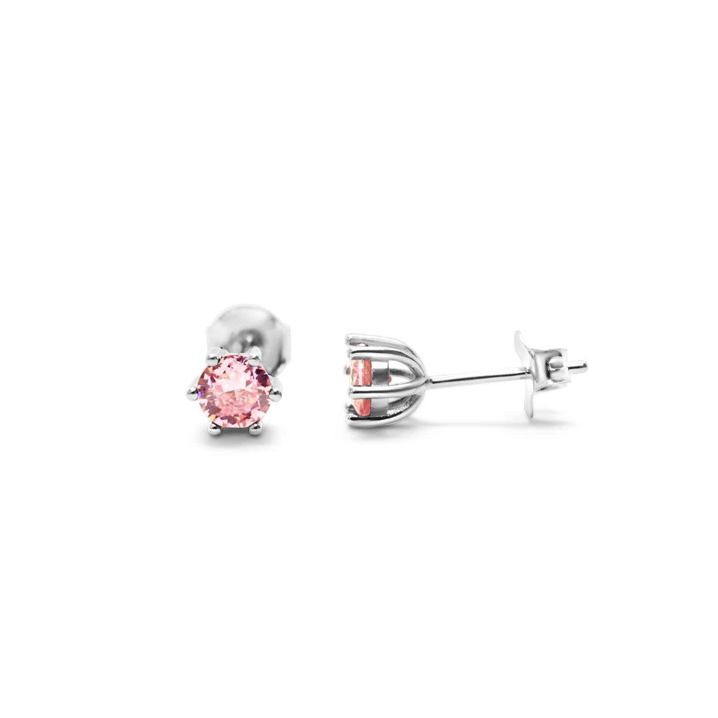 6 Prong CZ earrings