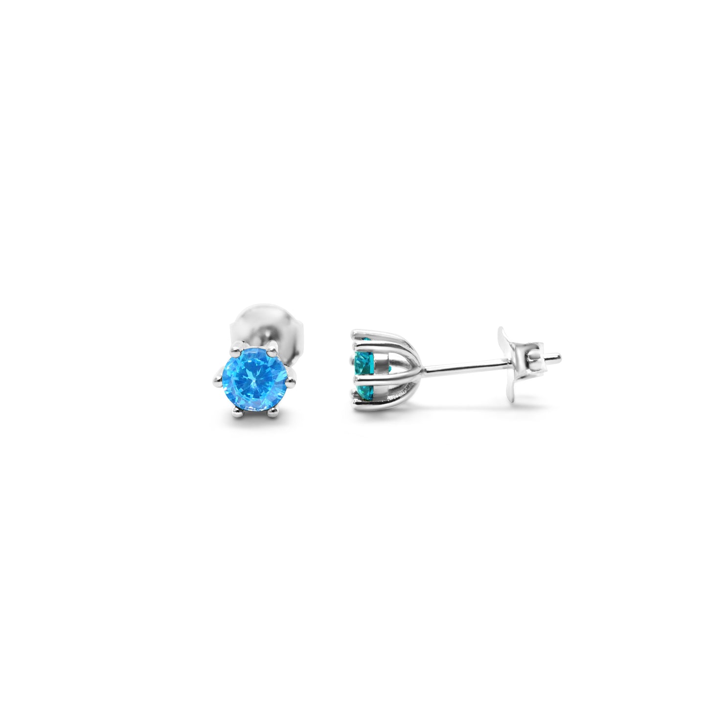 6 Prong CZ earrings