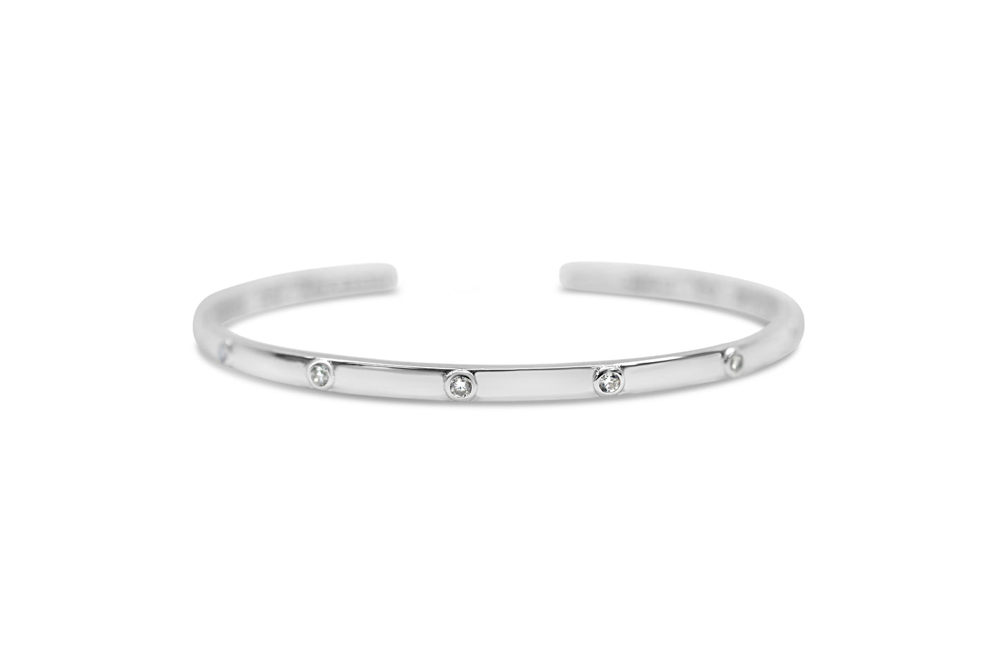 Crystal Cuff - Silver