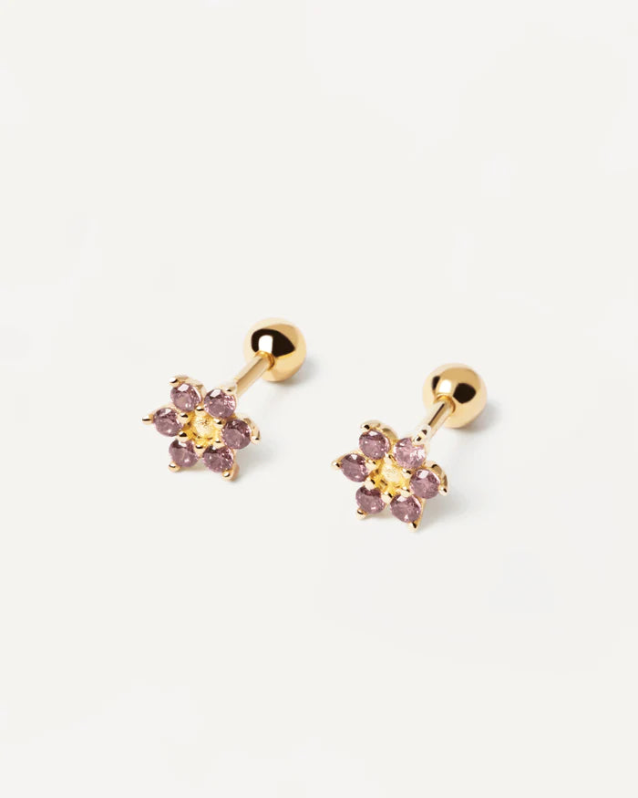 ROSE PEONY GOLD/SILVER EARRINGS