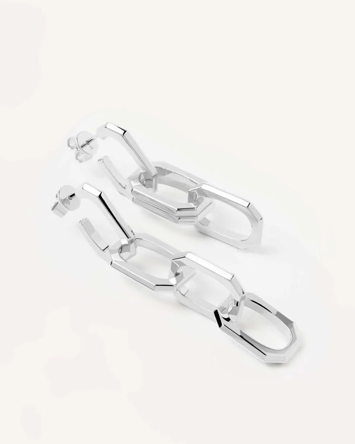 SIGNATURE CHAIN GOLD/SILVER EARRINGS