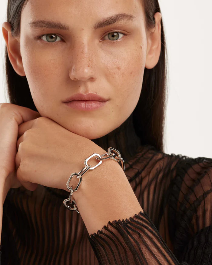 LARGE SIGNATURE CHAIN GOLD/SILVER BRACELET