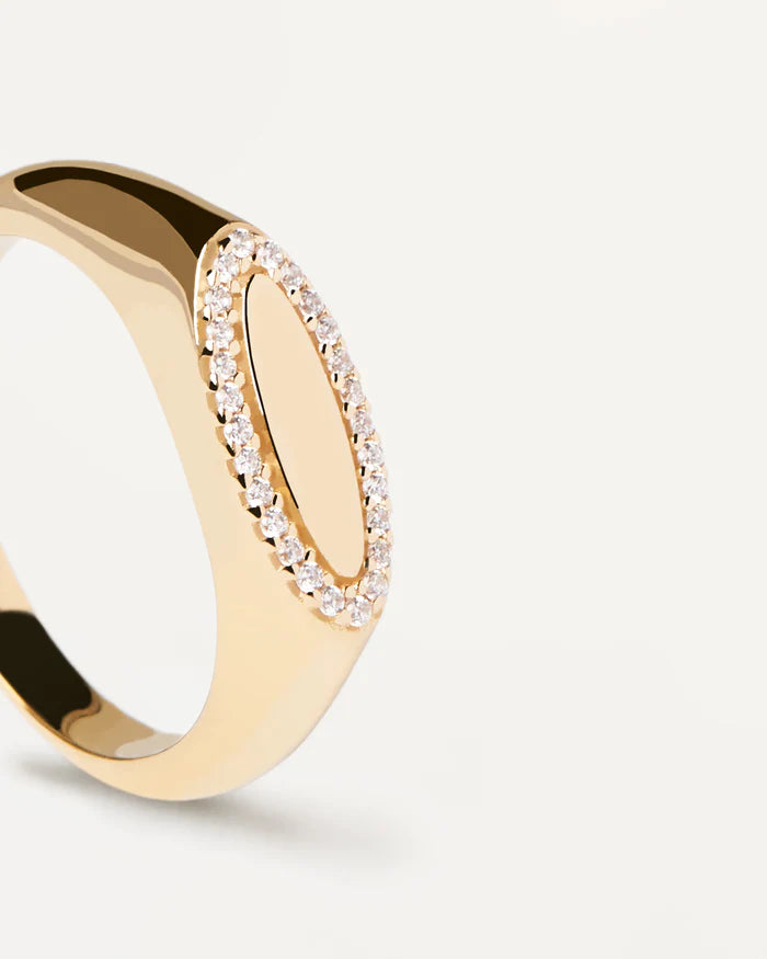 LACE STAMP GOLD/SILVER RING