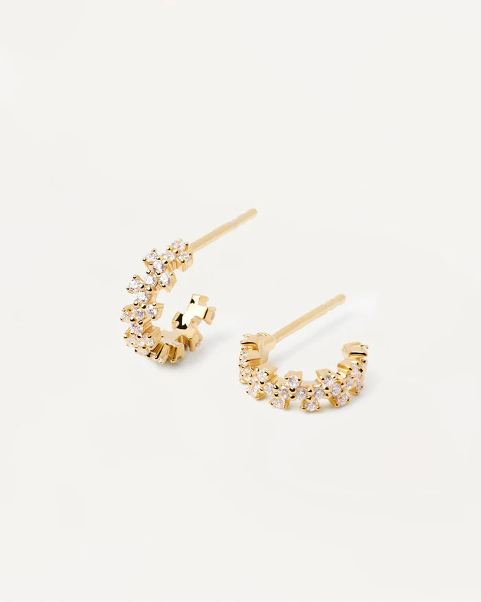 LITTLE CROWN GOLD/SILVER EARRING
