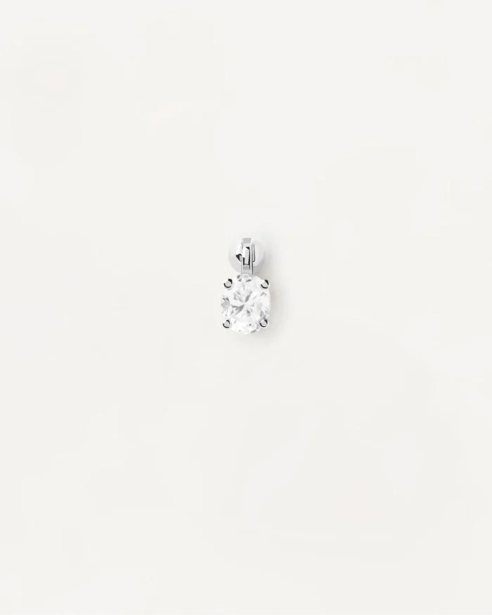 GIA SINGLE GOLD/SILVER EARRING