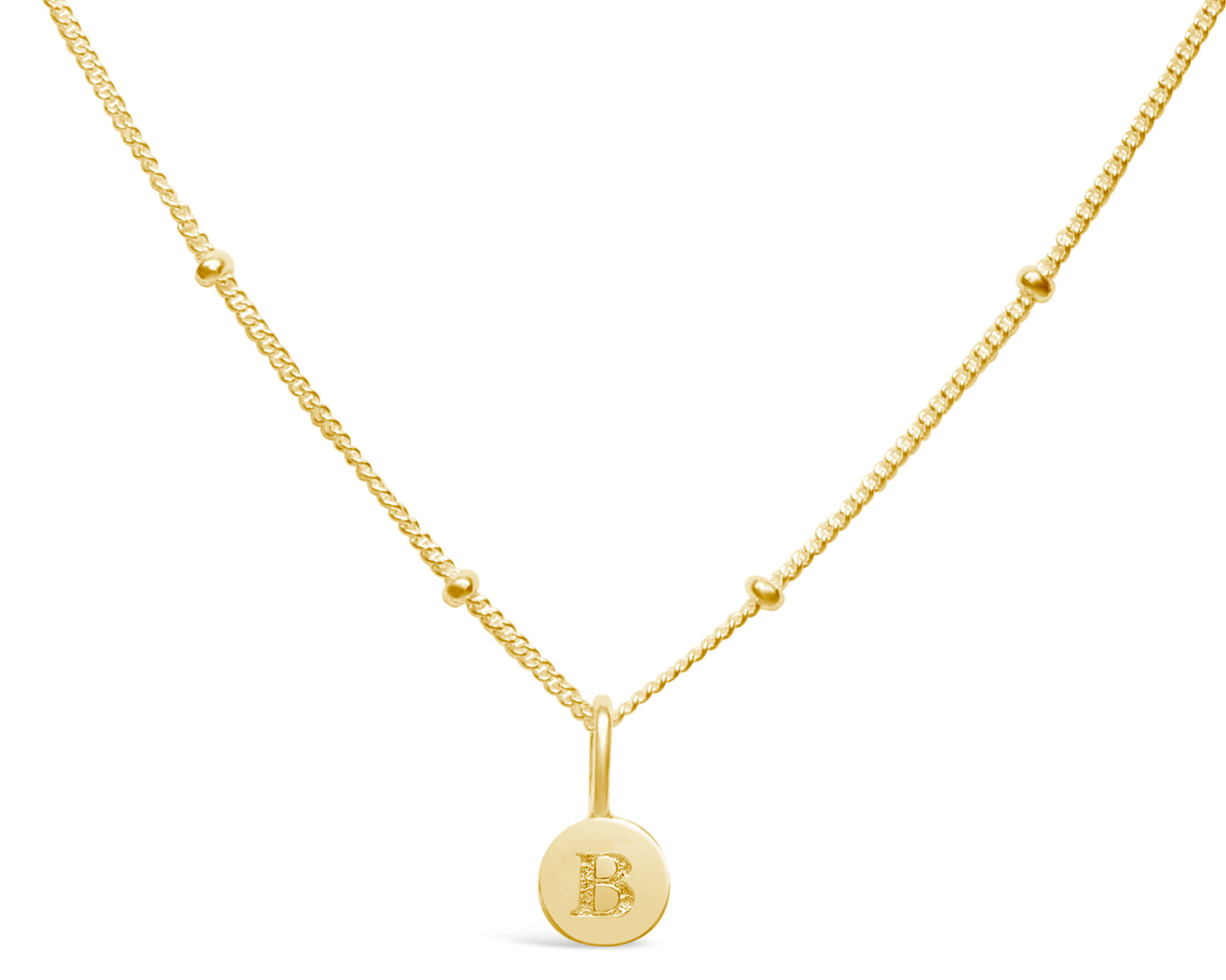 Love Letters - Mini Disk Letter Necklace