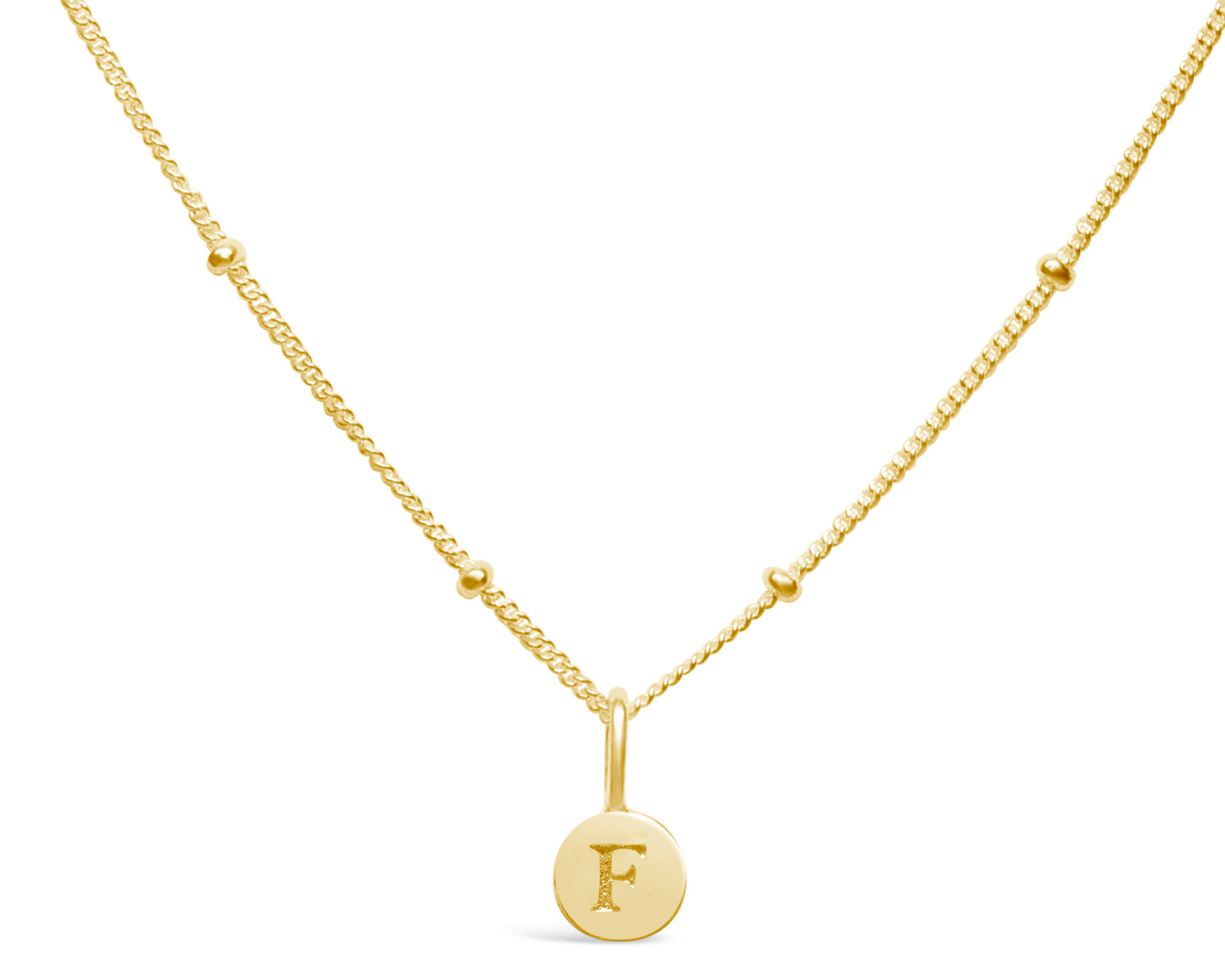 Love Letters - Mini Disk Letter Necklace