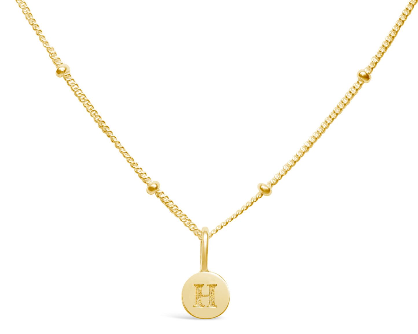 Love Letters - Mini Disk Letter Necklace