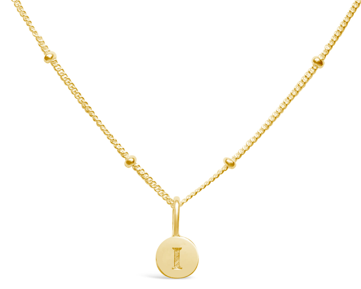 Love Letters - Mini Disk Letter Necklace