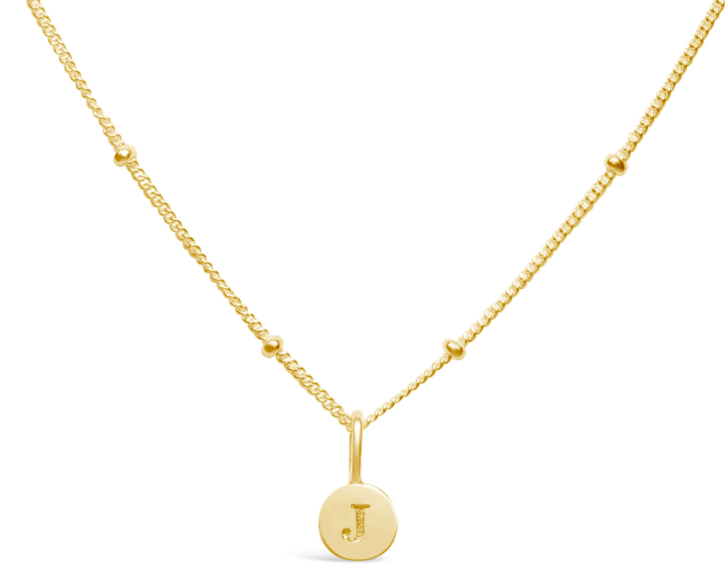 Love Letters - Mini Disk Letter Necklace