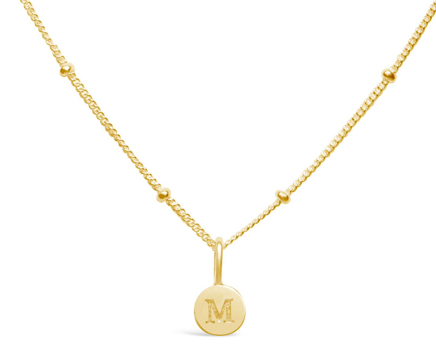 Love Letters - Mini Disk Letter Necklace