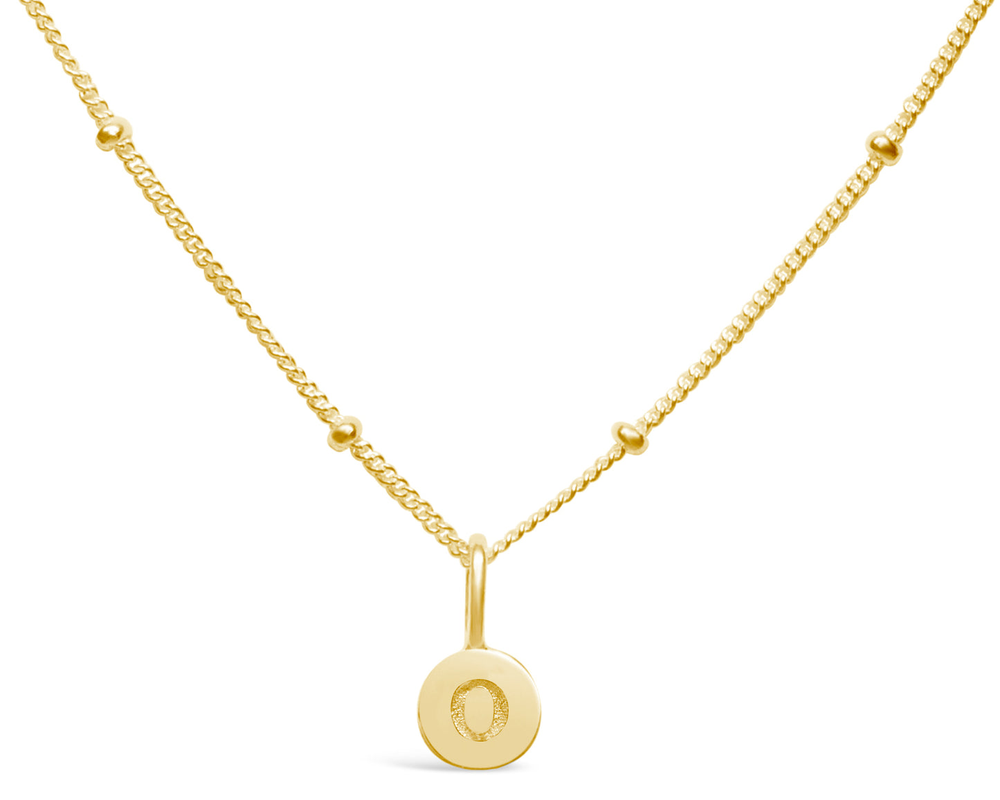 Love Letters - Mini Disk Letter Necklace
