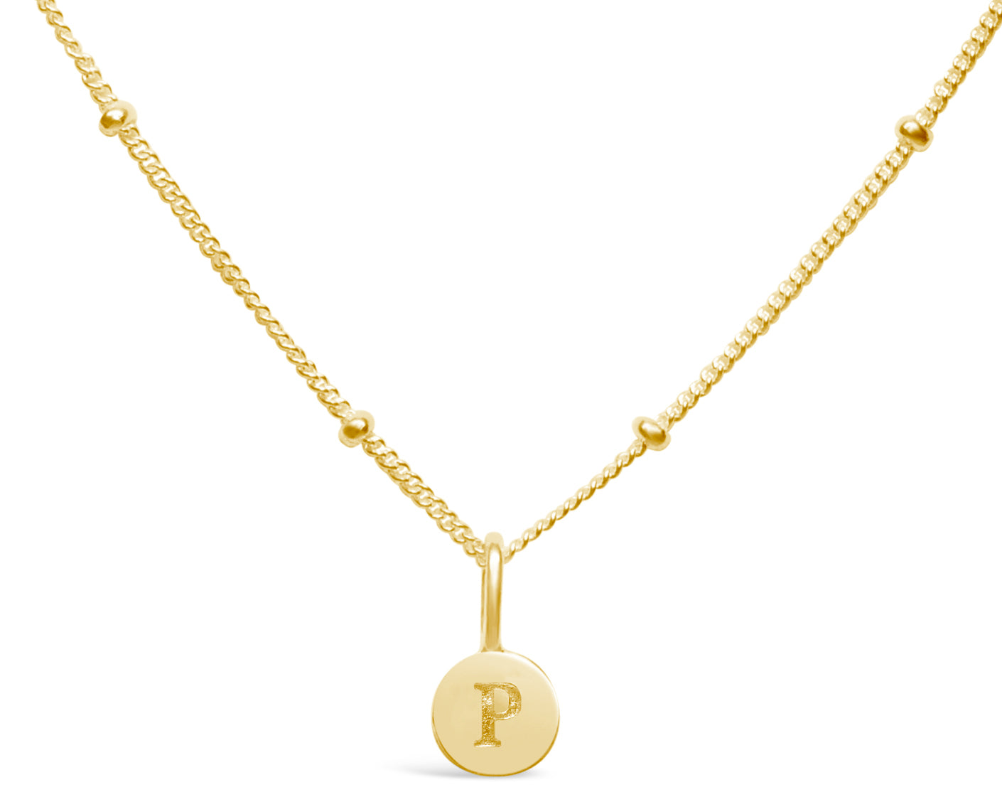Love Letters - Mini Disk Letter Necklace
