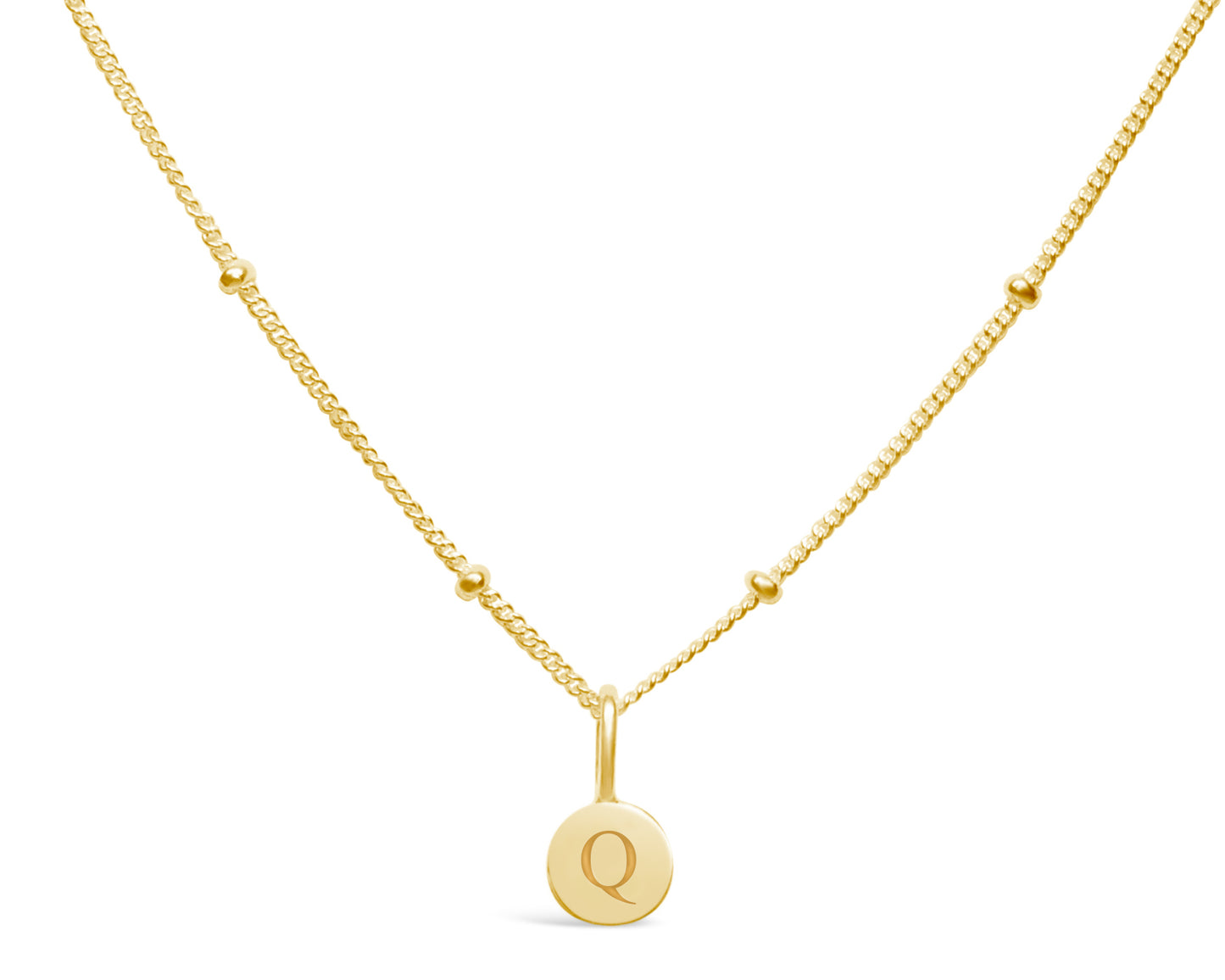 Love Letters - Mini Disk Letter Necklace
