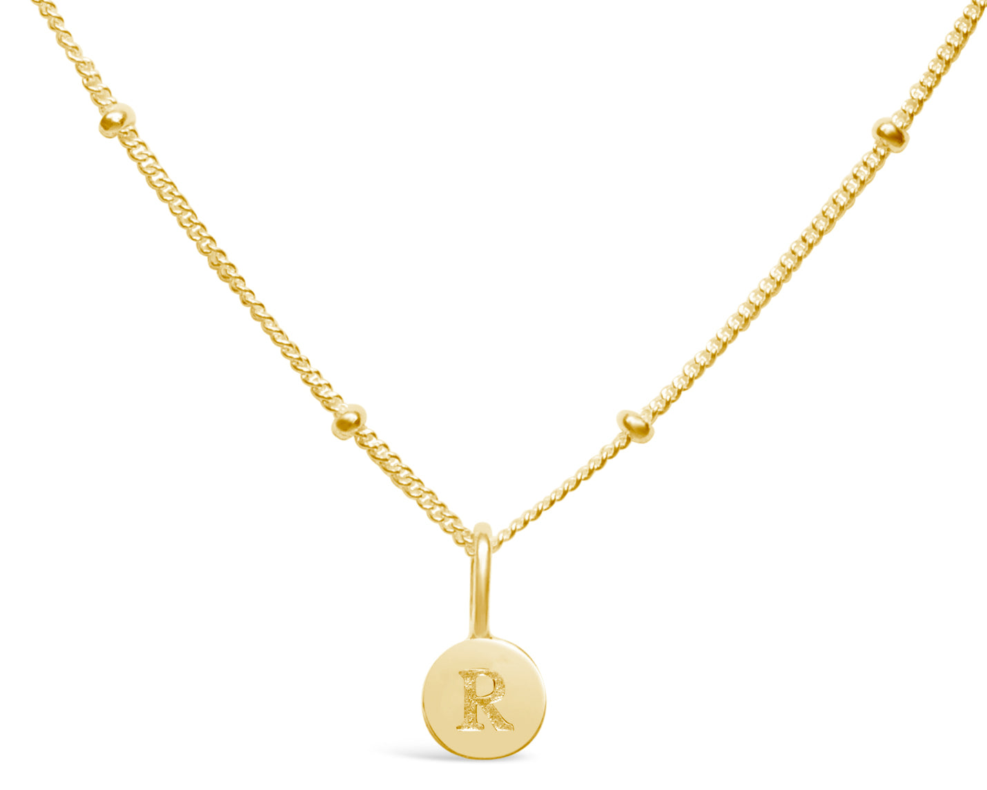 Love Letters - Mini Disk Letter Necklace
