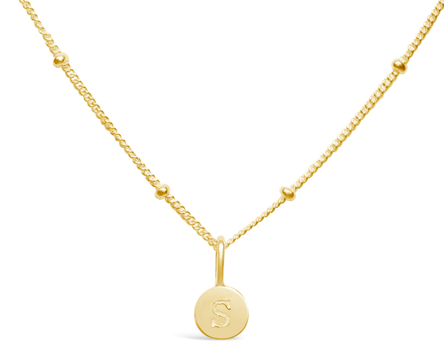 Love Letters - Mini Disk Letter Necklace