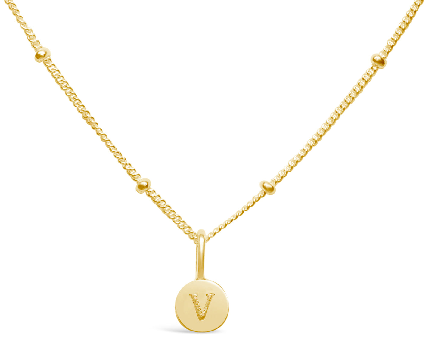 Love Letters - Mini Disk Letter Necklace