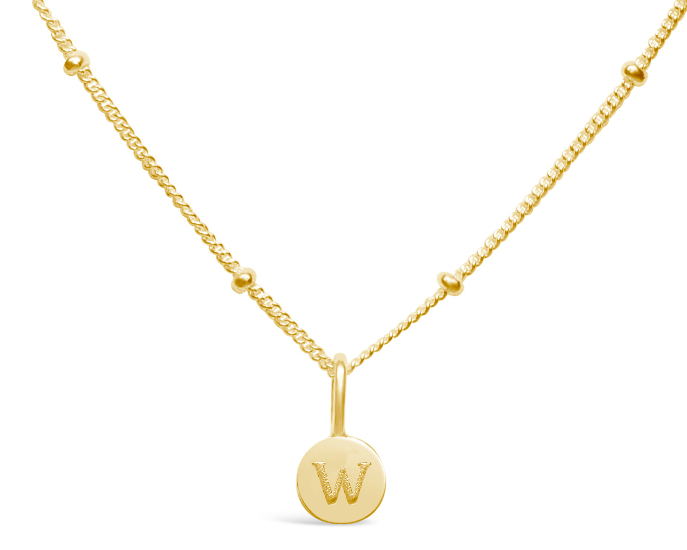 Love Letters - Mini Disk Letter Necklace