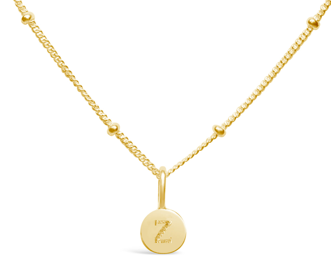 Love Letters - Mini Disk Letter Necklace