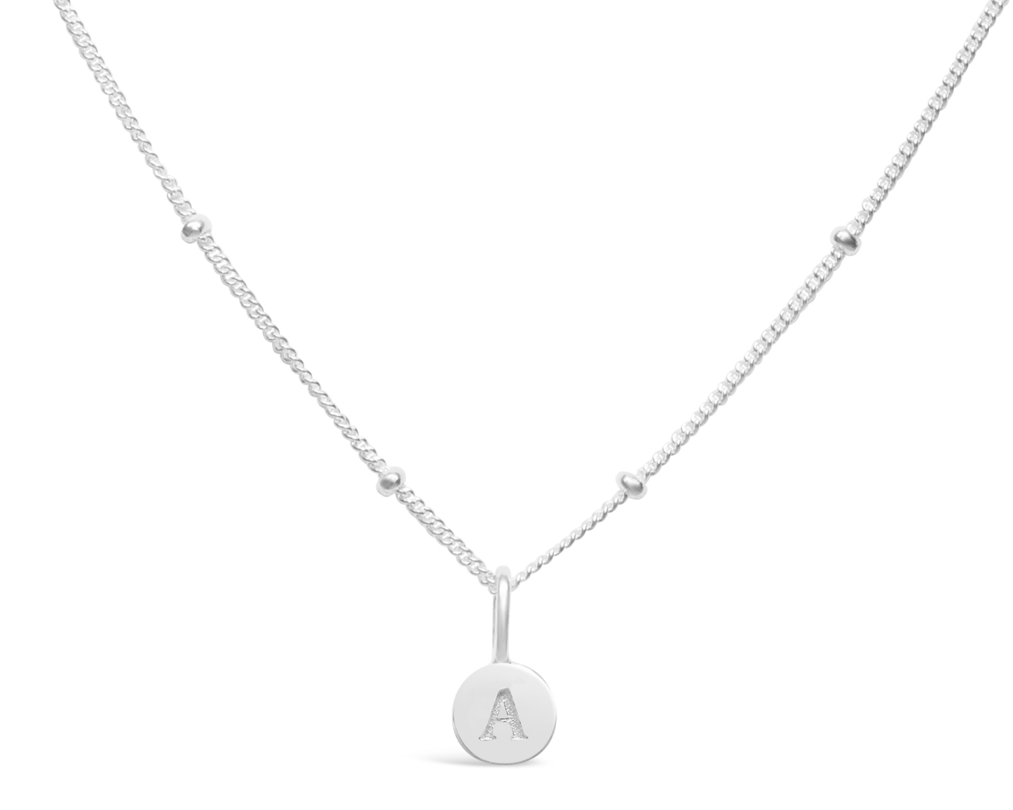 Love Letters - Mini Disk Letter Necklace