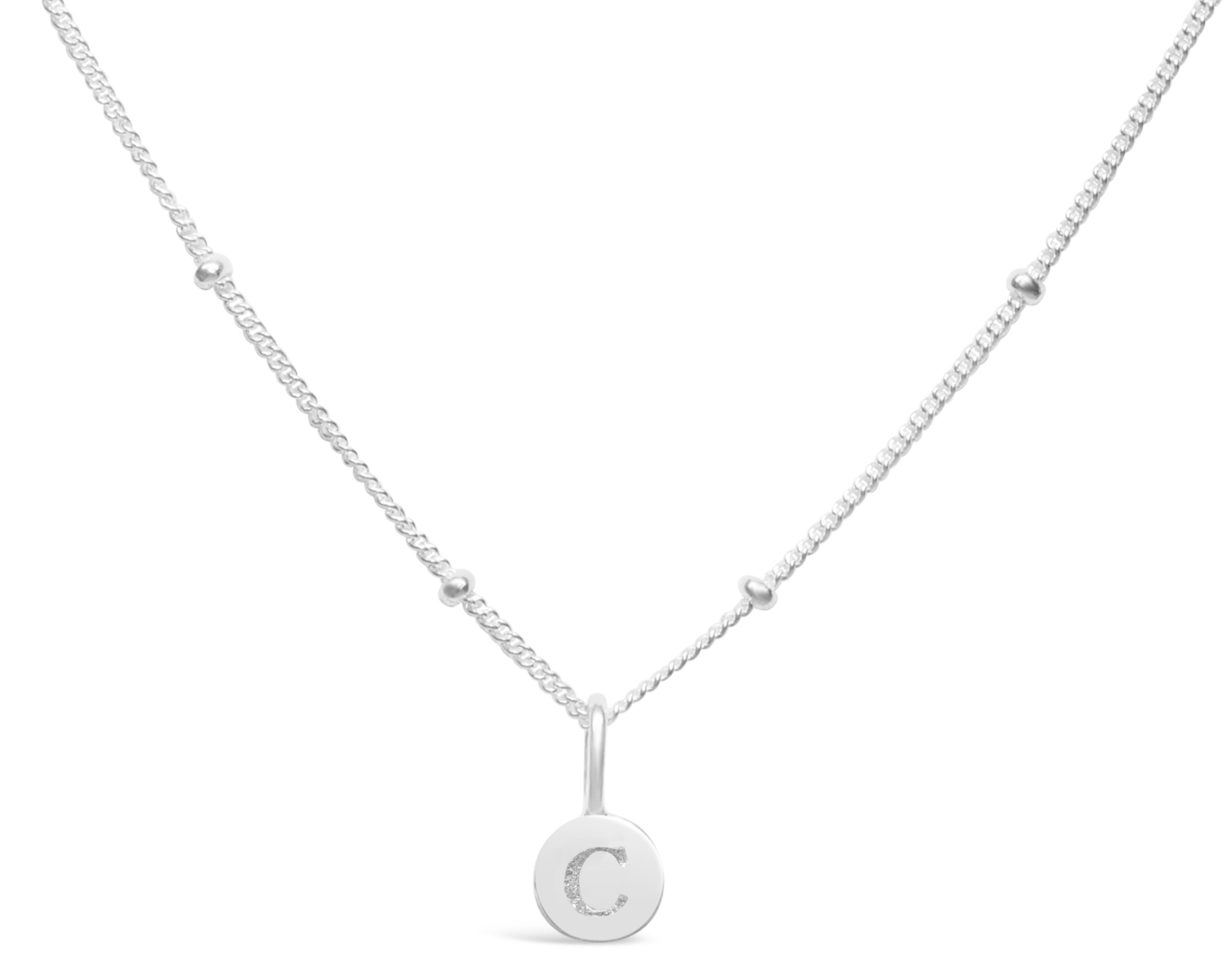 Love Letters - Mini Disk Letter Necklace