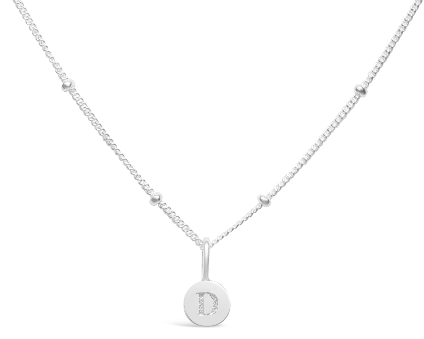 Love Letters - Mini Disk Letter Necklace