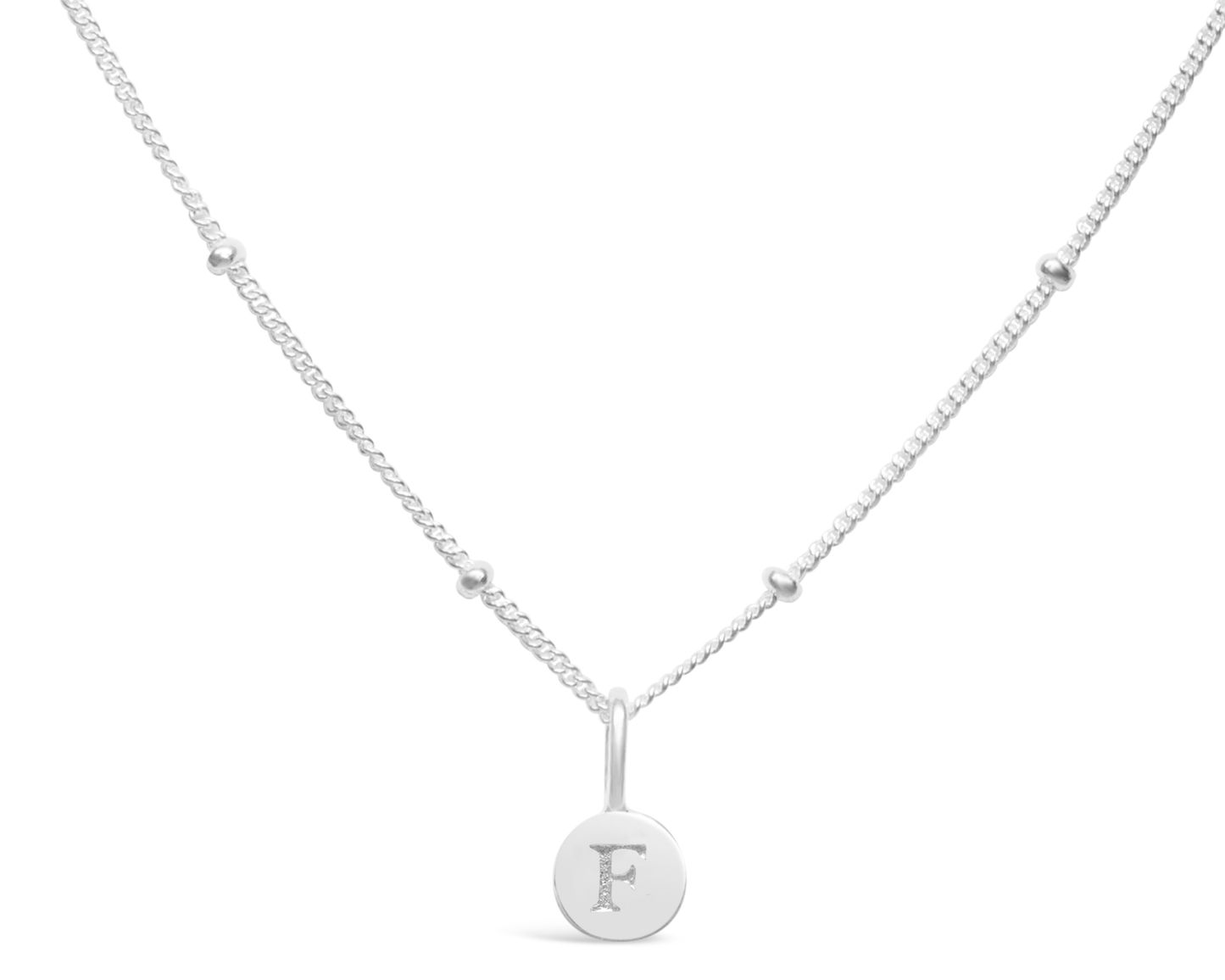 Love Letters - Mini Disk Letter Necklace