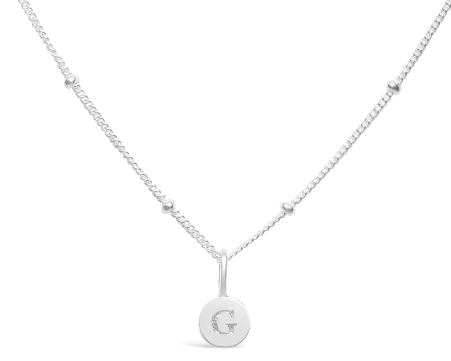 Love Letters - Mini Disk Letter Necklace